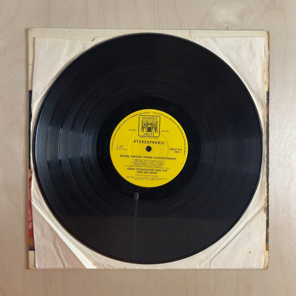 Geno Washington & The Ram Jam Band – Sifters, Shifters, Finger Clicking Mamas – record label