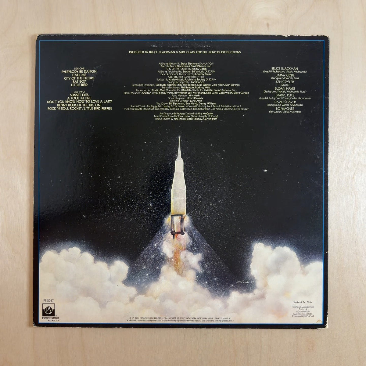 Starbuck – Rock 'N Roll Rocket – back cover