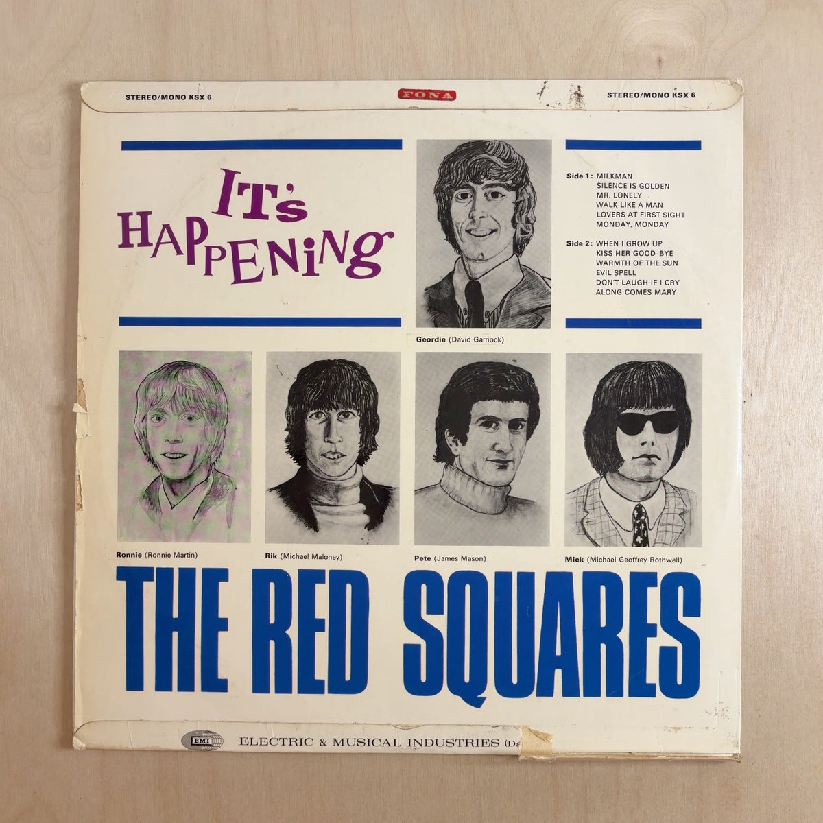 The Red Squares – It's Happening – back cover