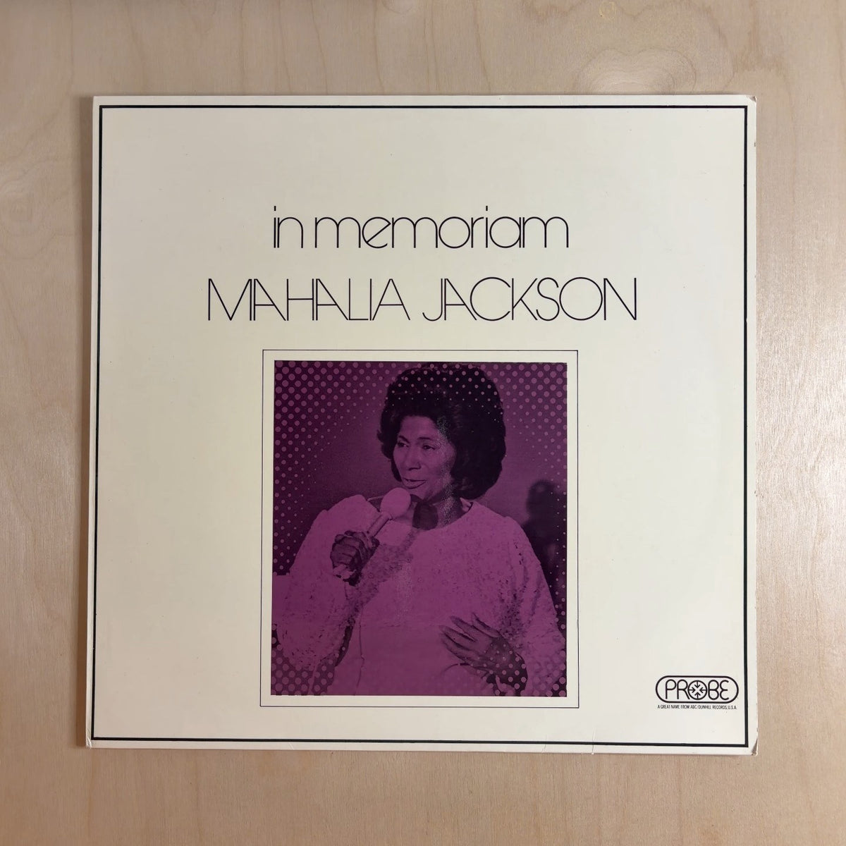 Mahalia Jackson – In Memoriam Mahalia Jackson – front cover
