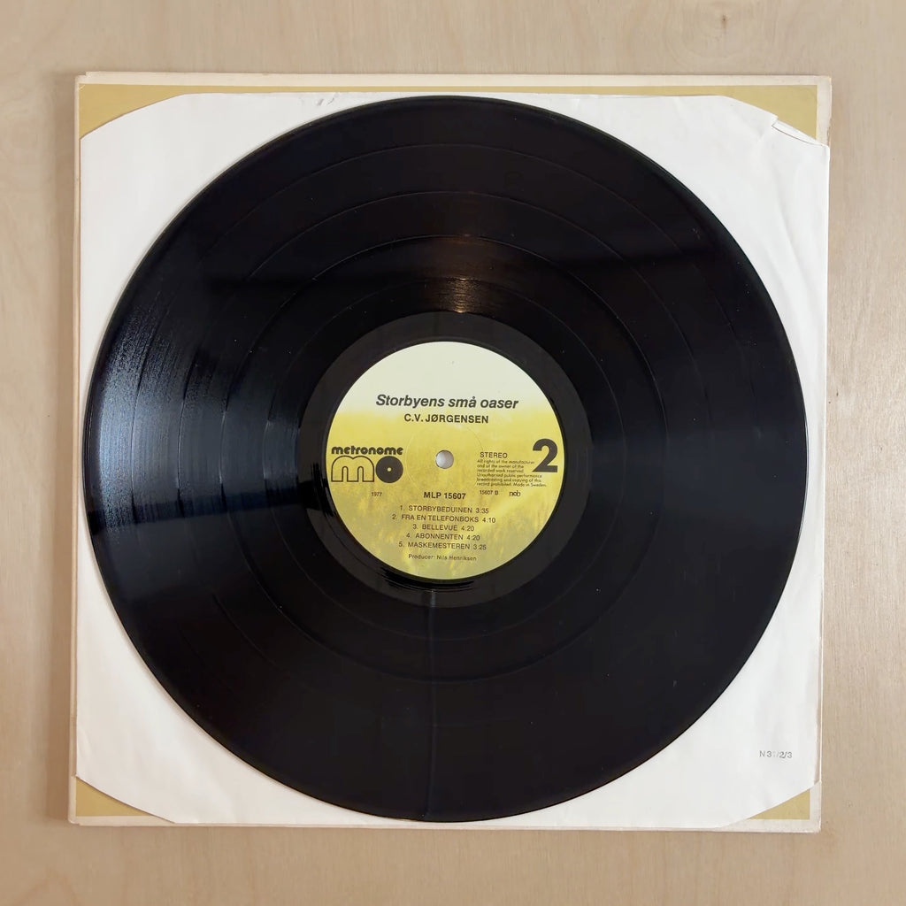 C. V. Jørgensen – Storbyens Små Oaser – record label