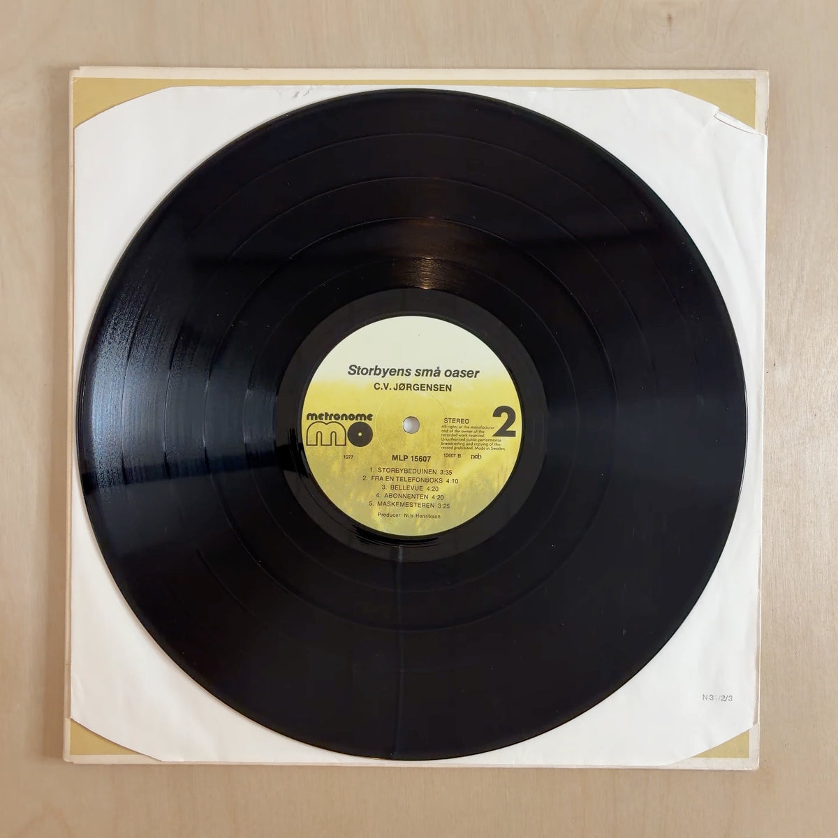 C. V. Jørgensen – Storbyens Små Oaser – record label
