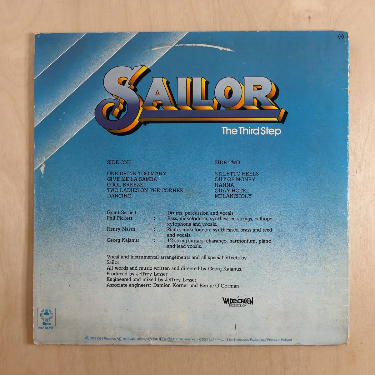 Sailor – The Third Step – back cover