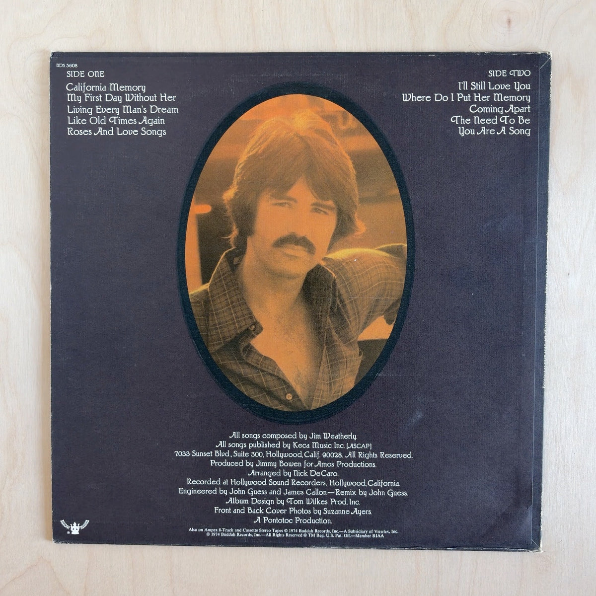 Jim Weatherly – The Songs Of Jim Weatherly – back cover