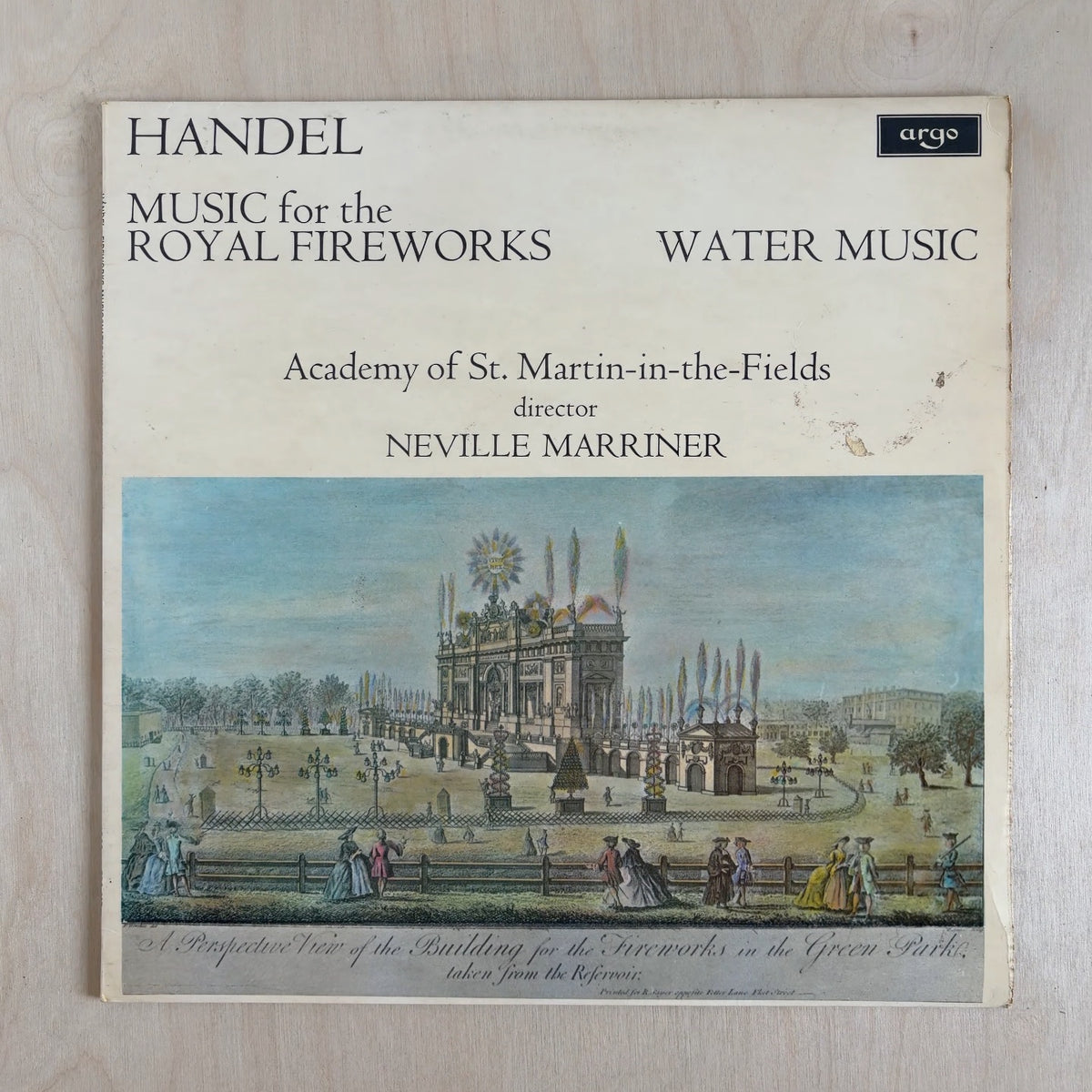 Georg Friedrich Händel, The Academy Of St. Martin-in-the-Fields, Sir Neville Marriner – Music For The Royal Fireworks / Water Music – front cover