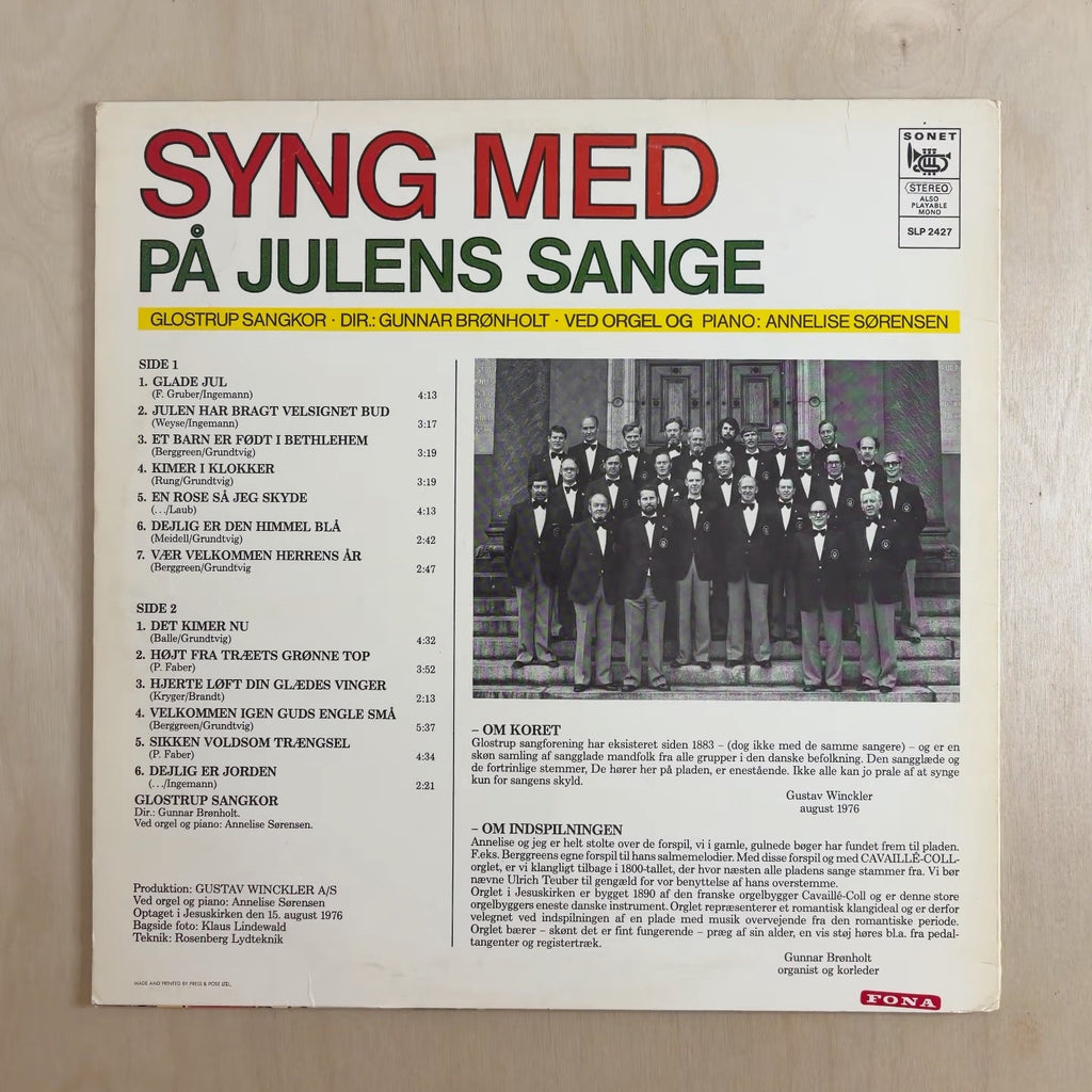 Glostrup Sangkor – Syng Med På Julens Sange – back cover