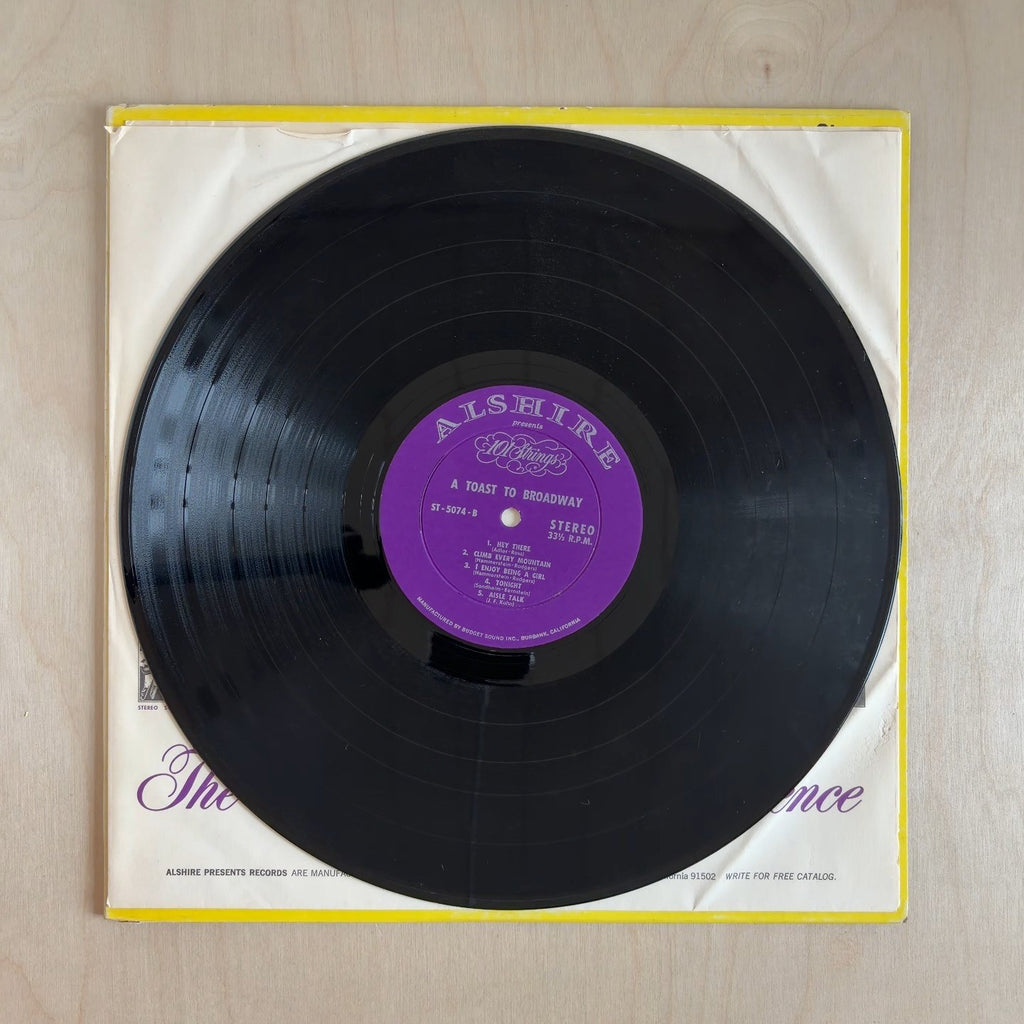 101 Strings – A Toast To Broadway – record label