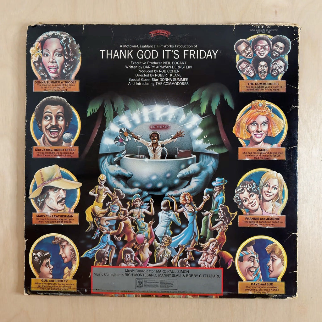 Various – Thank God It's Friday – back cover