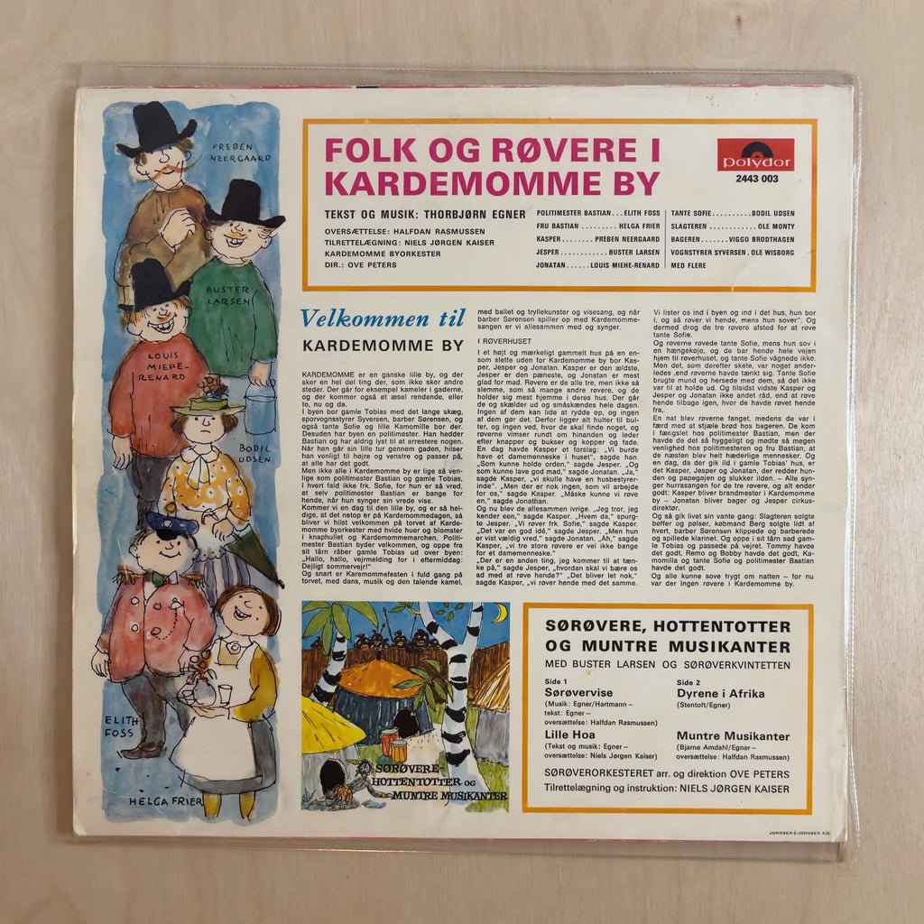 Various – Folk Og Røvere I Kardemomme By / Sørøvere, Hottentotter Og Muntre Musikanter – back cover