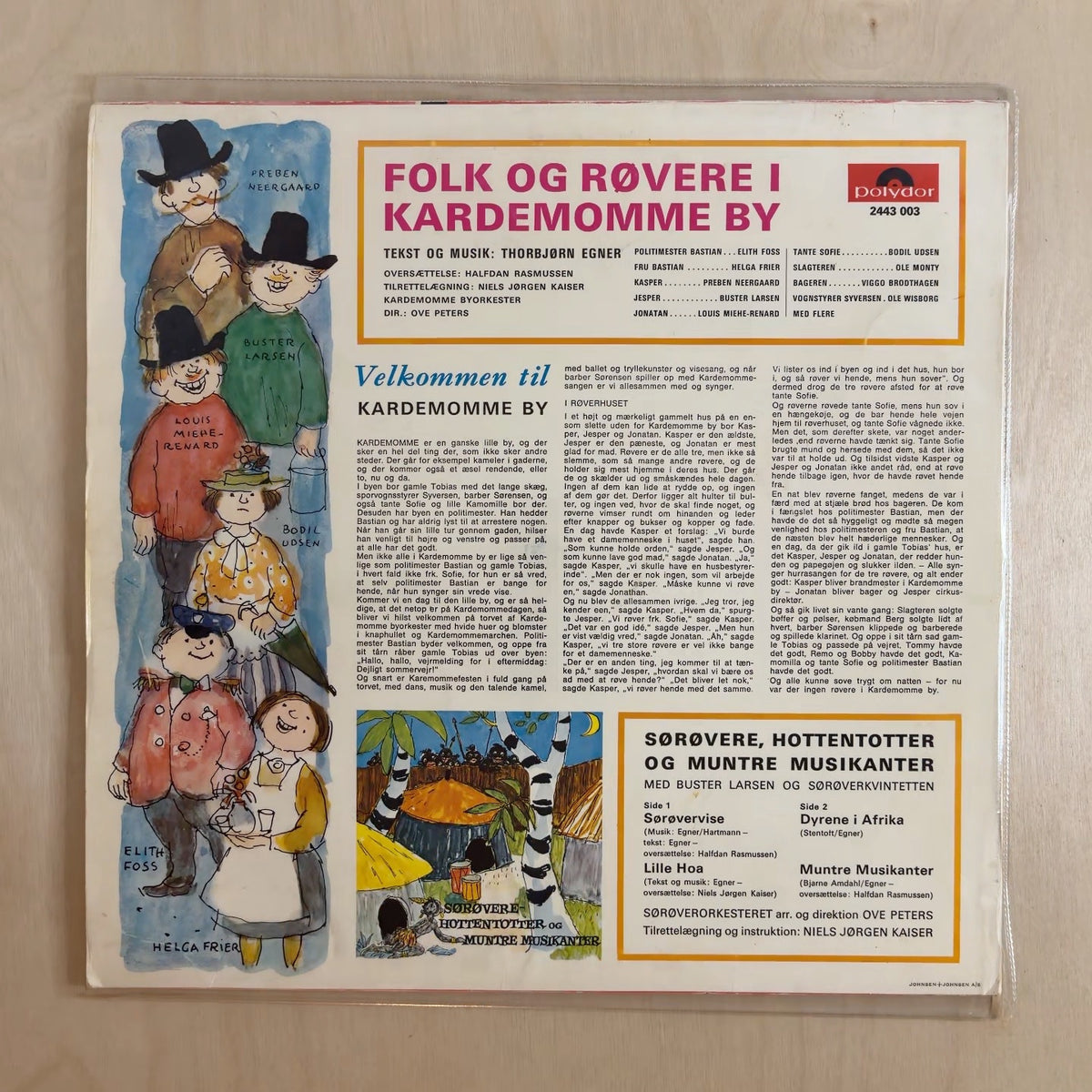 Various – Folk Og Røvere I Kardemomme By / Sørøvere, Hottentotter Og Muntre Musikanter – back cover