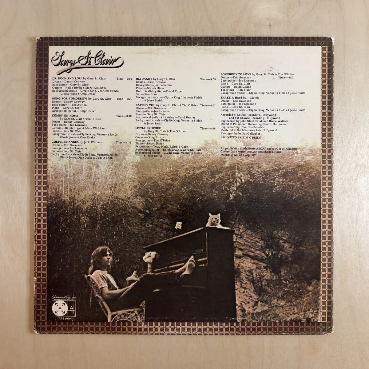 Gary St. Clair – Gary St. Clair – back cover