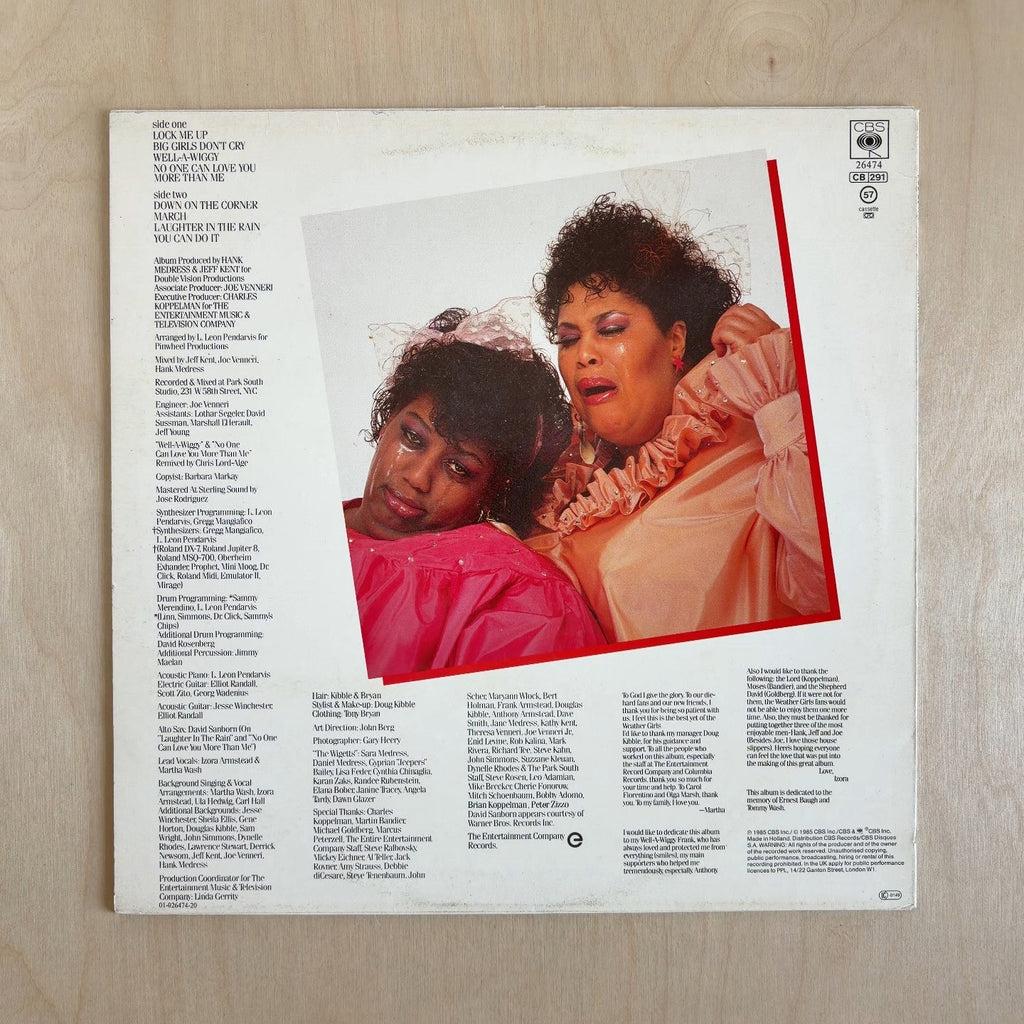 The Weather Girls – Big Girls Don't Cry – back cover