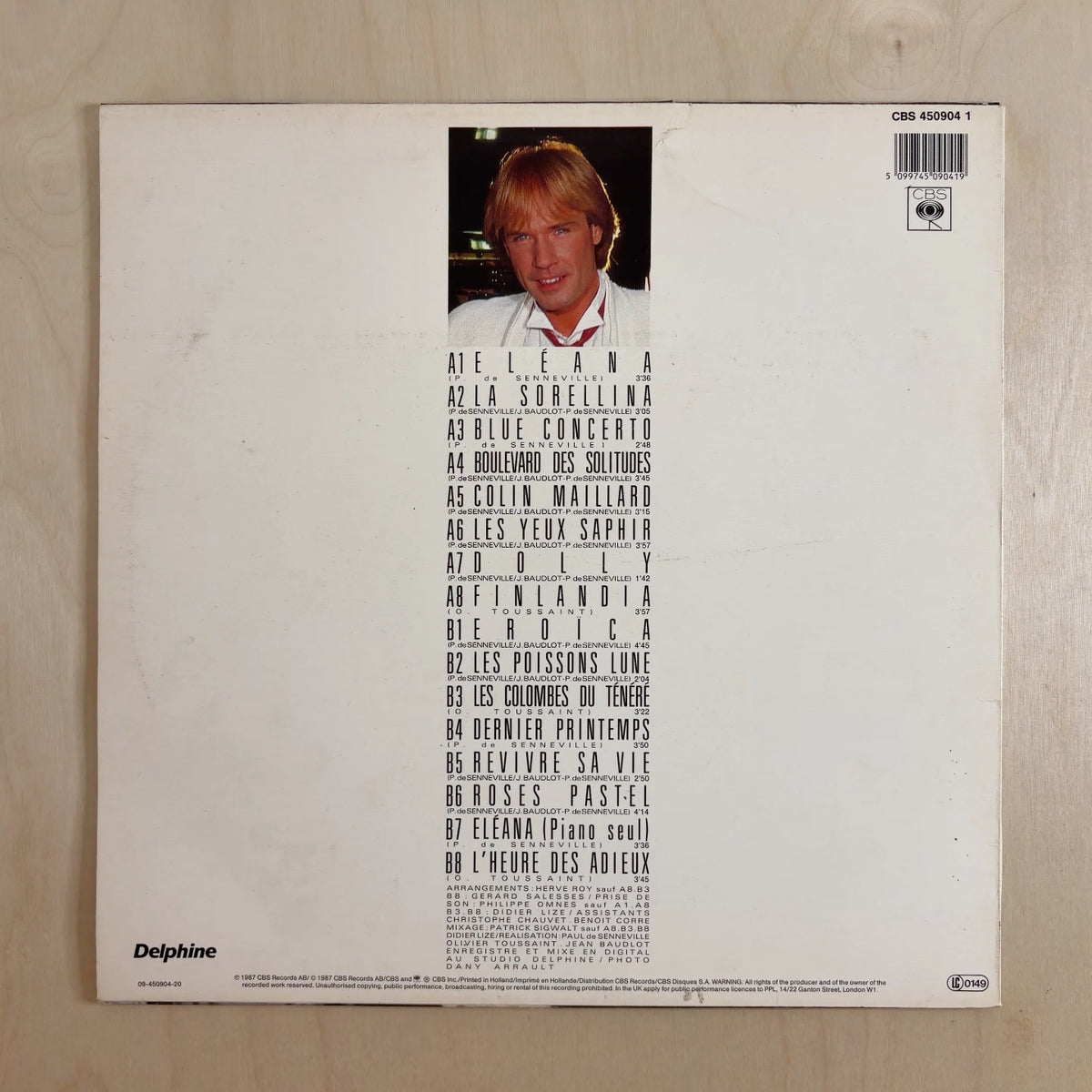 Richard Clayderman – Eléana – back cover