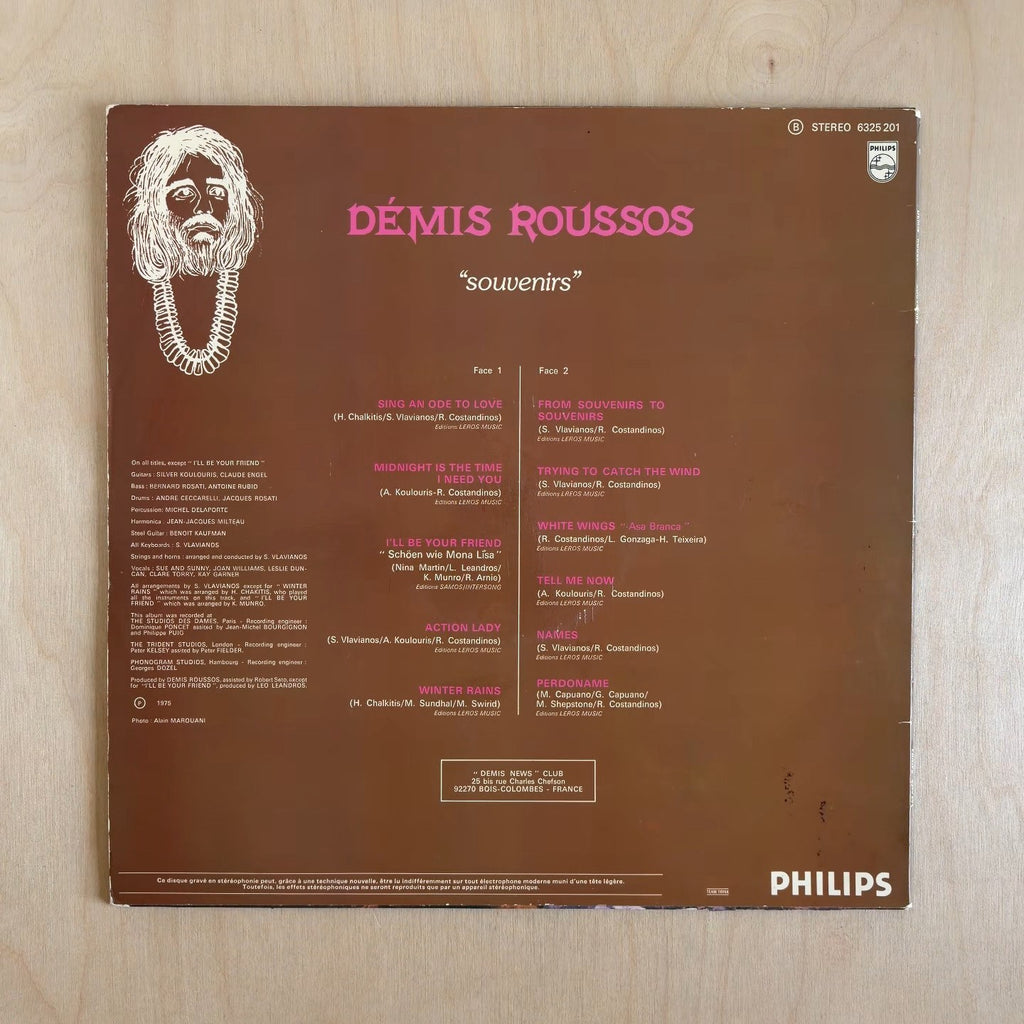 Demis Roussos – Souvenirs – back cover