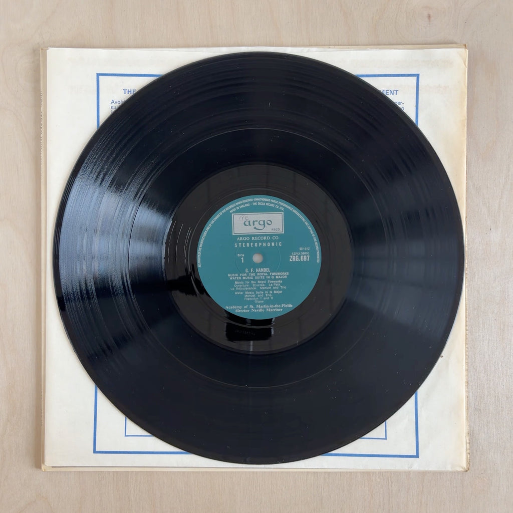 Georg Friedrich Händel, The Academy Of St. Martin-in-the-Fields, Sir Neville Marriner – Music For The Royal Fireworks / Water Music – record label