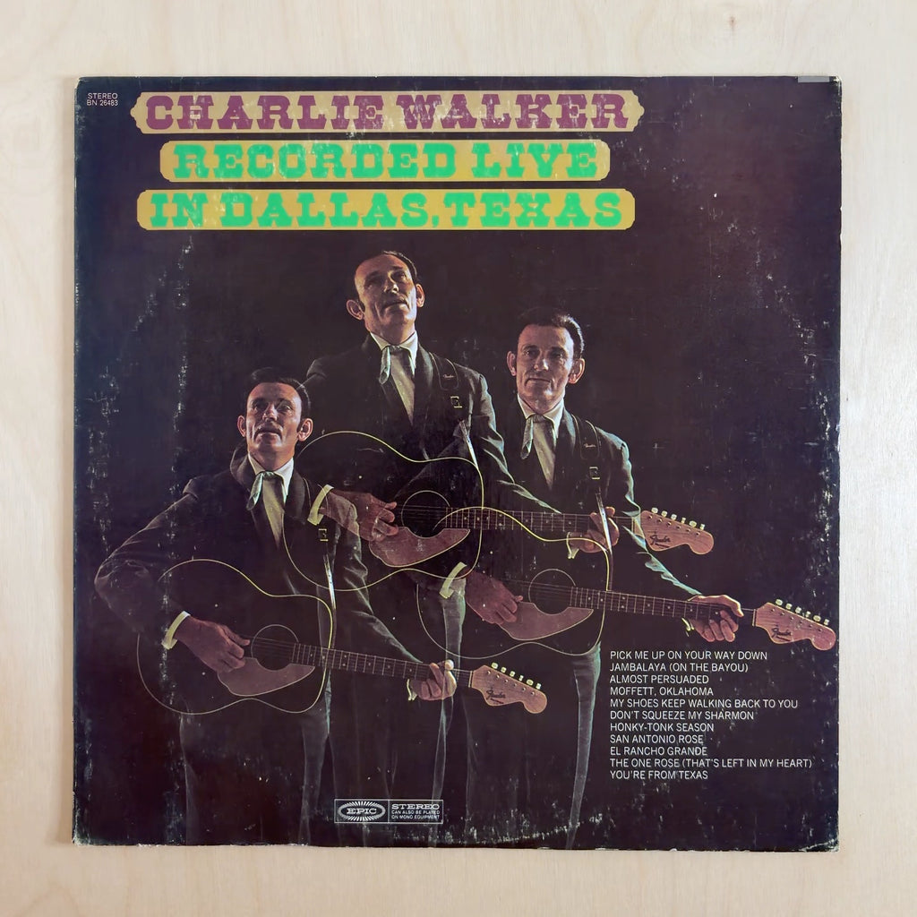 Charlie Walker – Recorded Live In Dallas, Texas – front cover