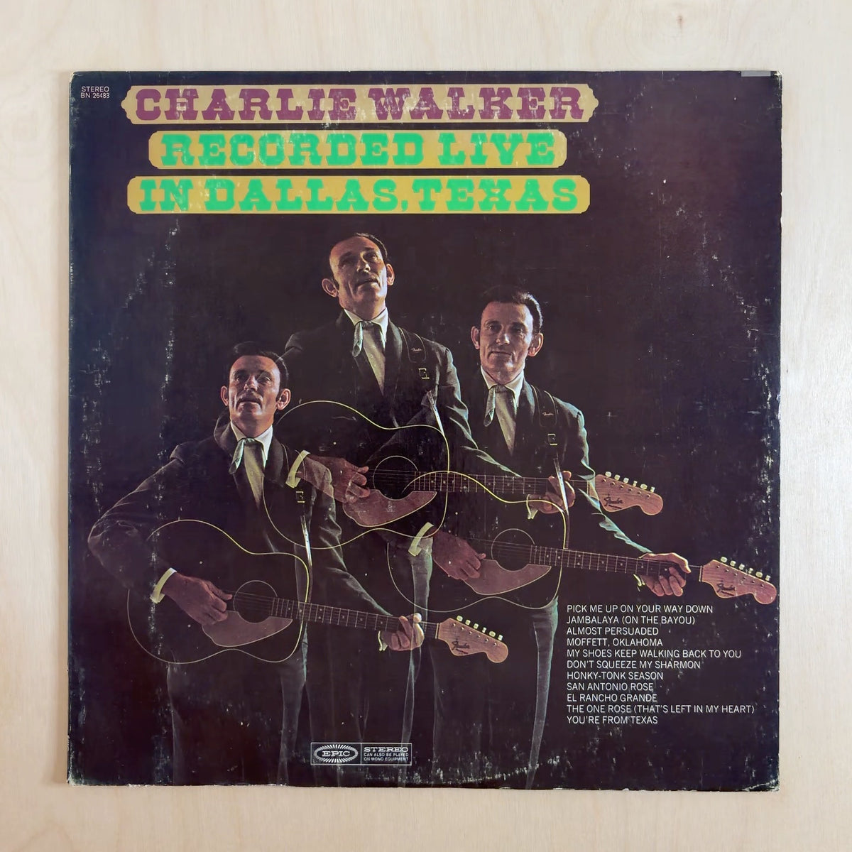 Charlie Walker – Recorded Live In Dallas, Texas – front cover