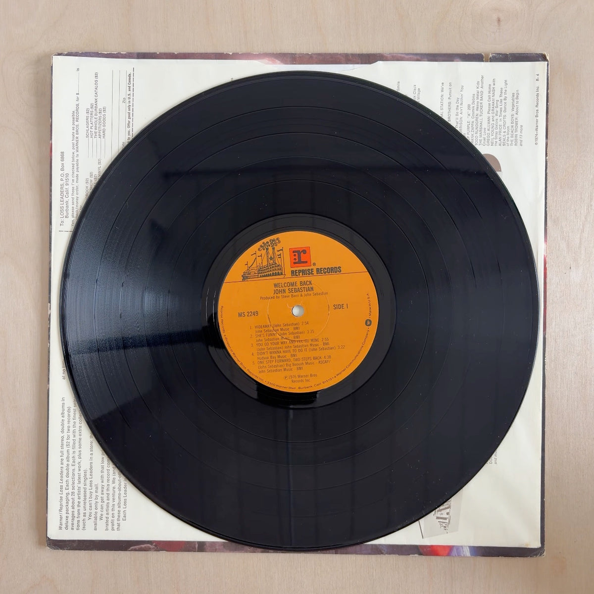 John Sebastian – Welcome Back – record label