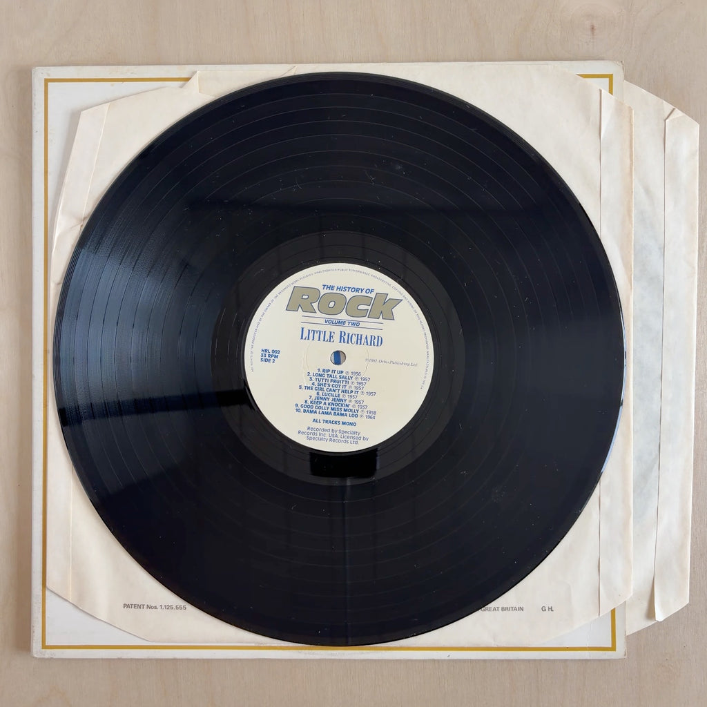 Bill Haley, Little Richard, Fats Domino, Buddy Holly – The History Of Rock (Volume Two) – record label