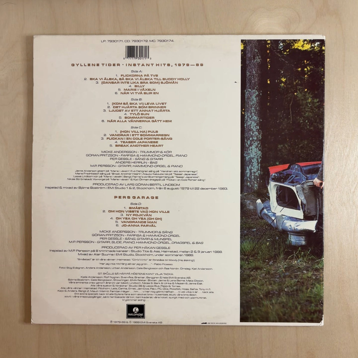 Gyllene Tider – Instant Hits, 1979-1989 – back cover