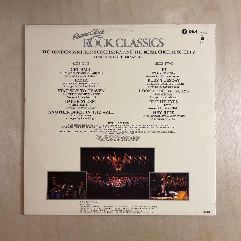 London Symphony Orchestra, The Royal Choral Society – Classic Rock Rock Classics – back cover
