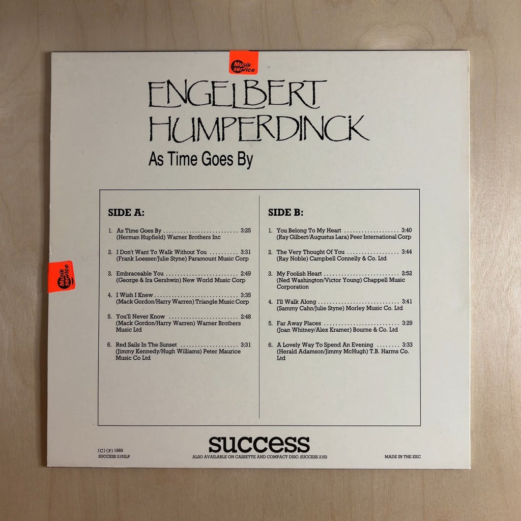 Engelbert Humperdinck – As Time Goes By – back cover