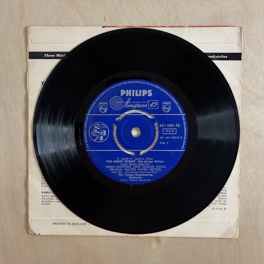 Gerda Scheyrer, Hedy Fassler, Heinz Roland, Walter-Anton Dotzer, Wiener Akademie Kammerchor, Das Große Wiener Rundfunkorchester – Den Glade Enke (The Merry Widow) – record label