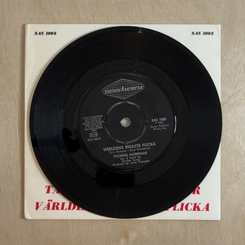 Yvonne Norrman – Tack För Alla Kyssar / Världens Rikaste Flicka – record label