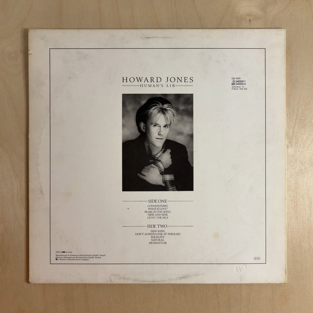 Howard Jones – Human's Lib – back cover