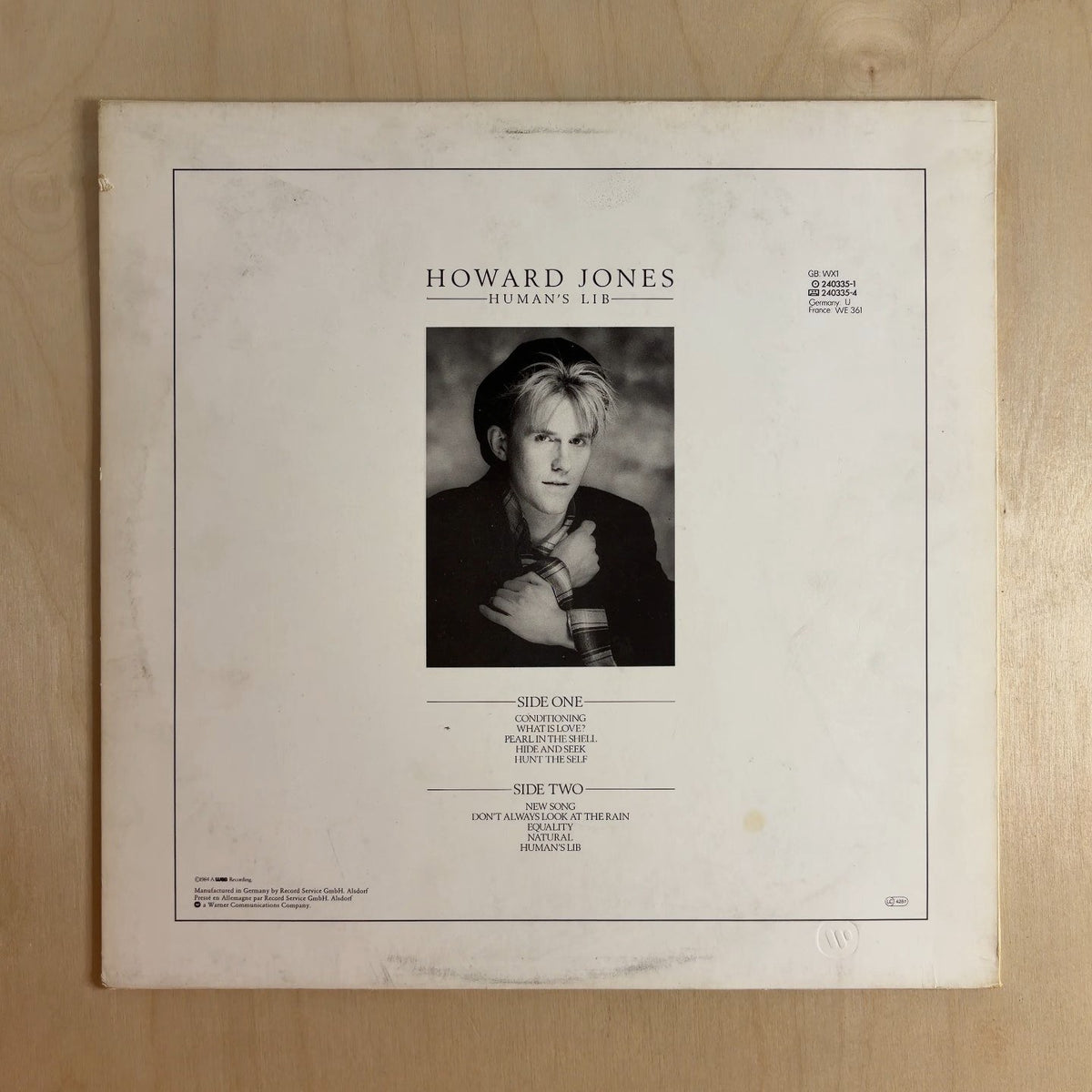 Howard Jones – Human's Lib – back cover