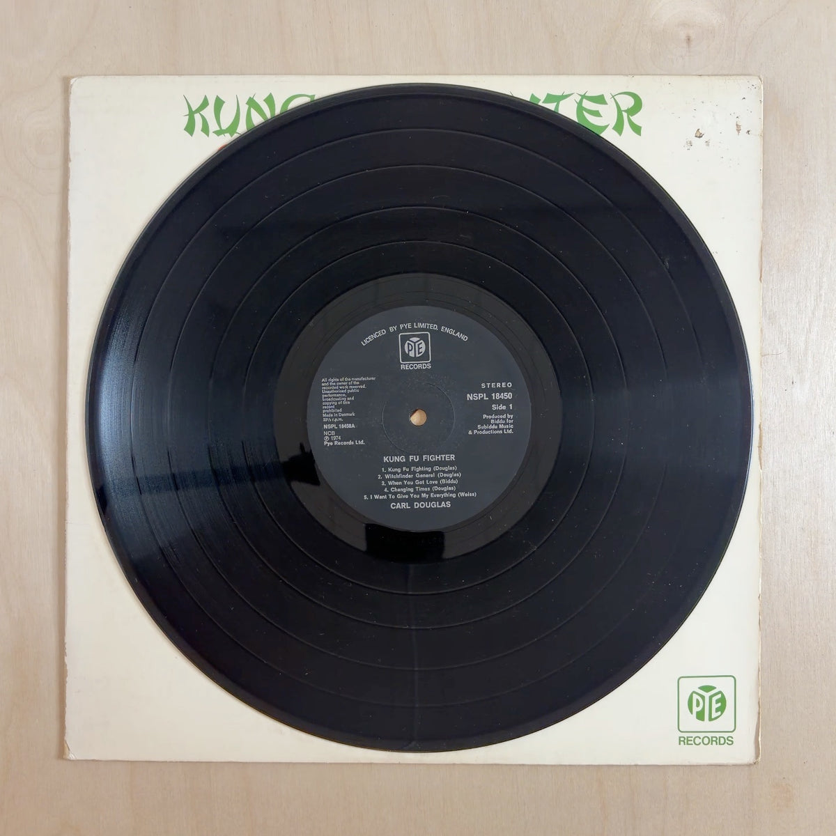 Carl Douglas – Kung Fu Fighter – record label