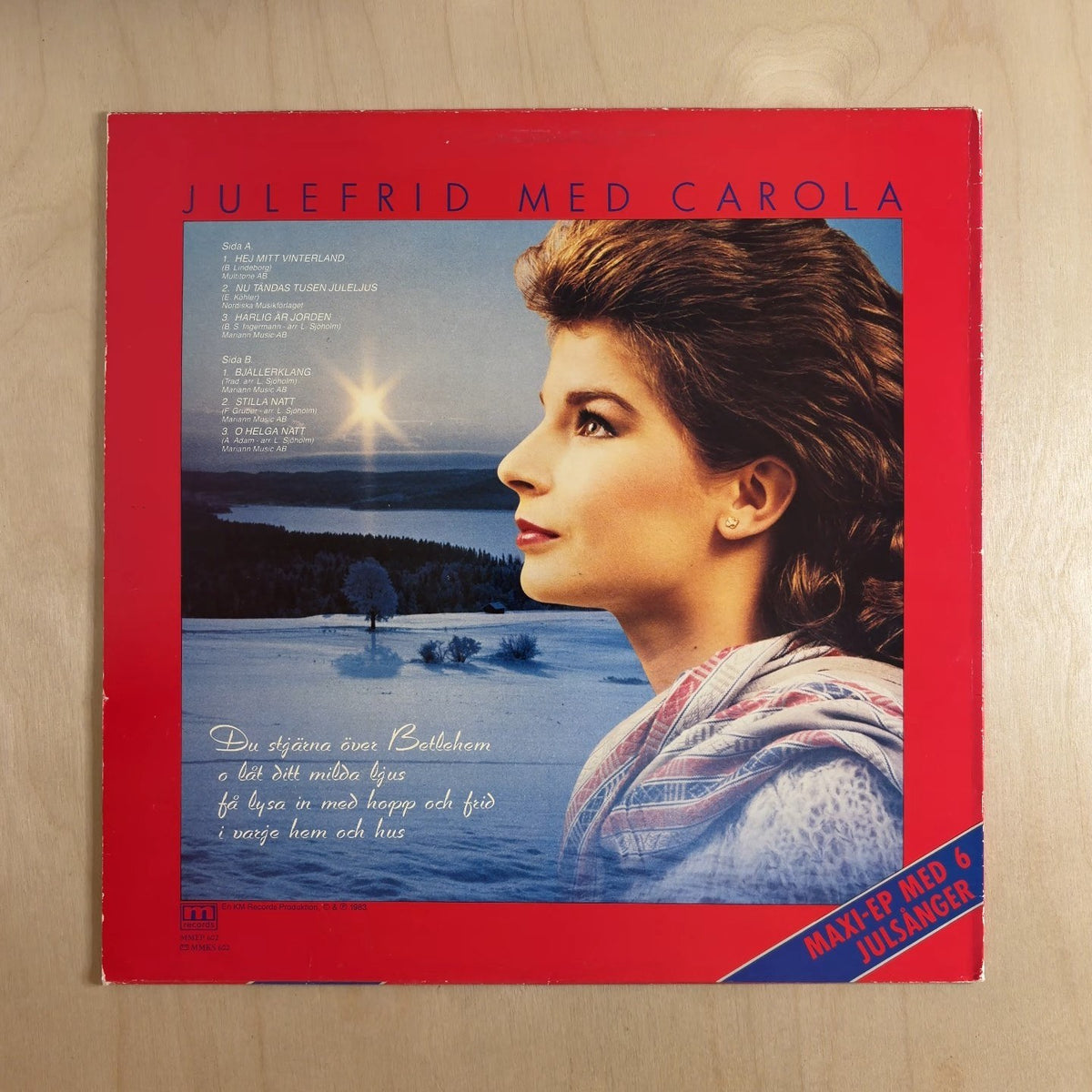 Carola – Julefrid Med Carola – back cover