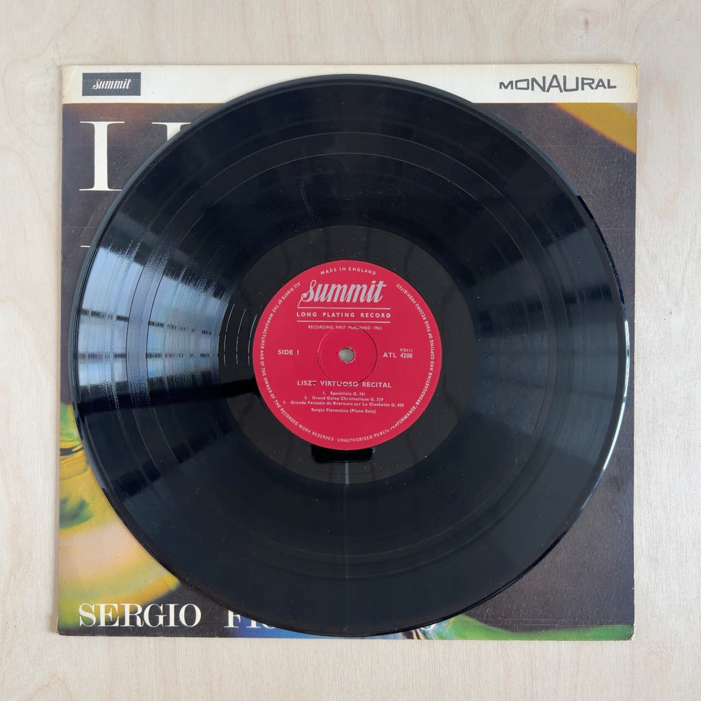 Franz Liszt, Sergio Fiorentino – Liszt Virtuoso Recital – record label
