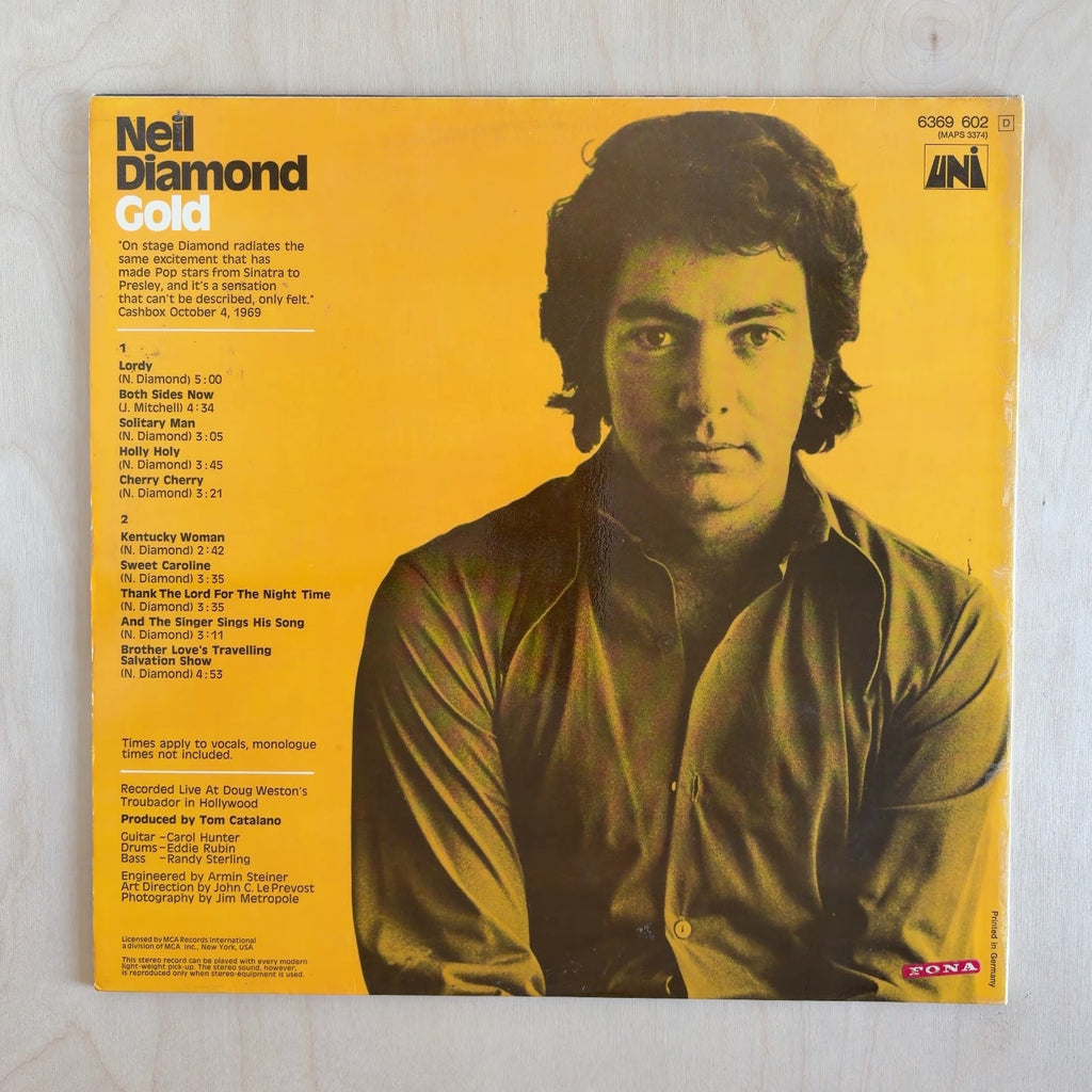 Neil Diamond – Gold – back cover