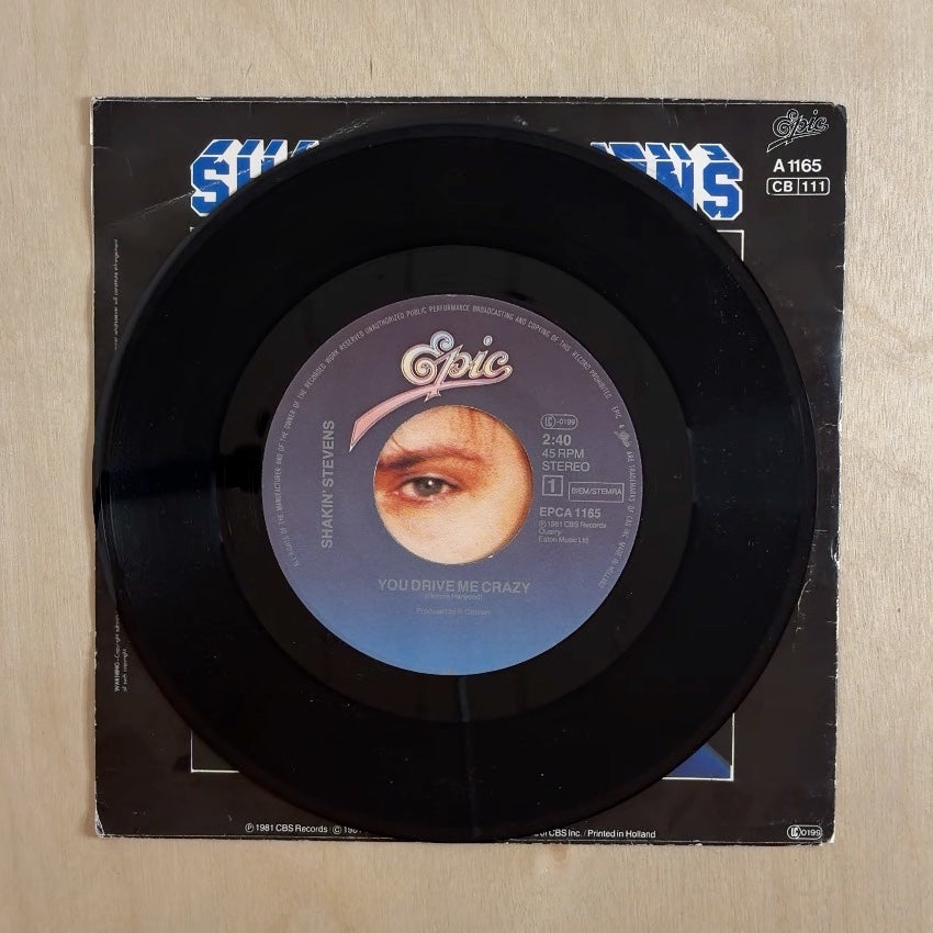 Shakin' Stevens – You Drive Me Crazy – record label