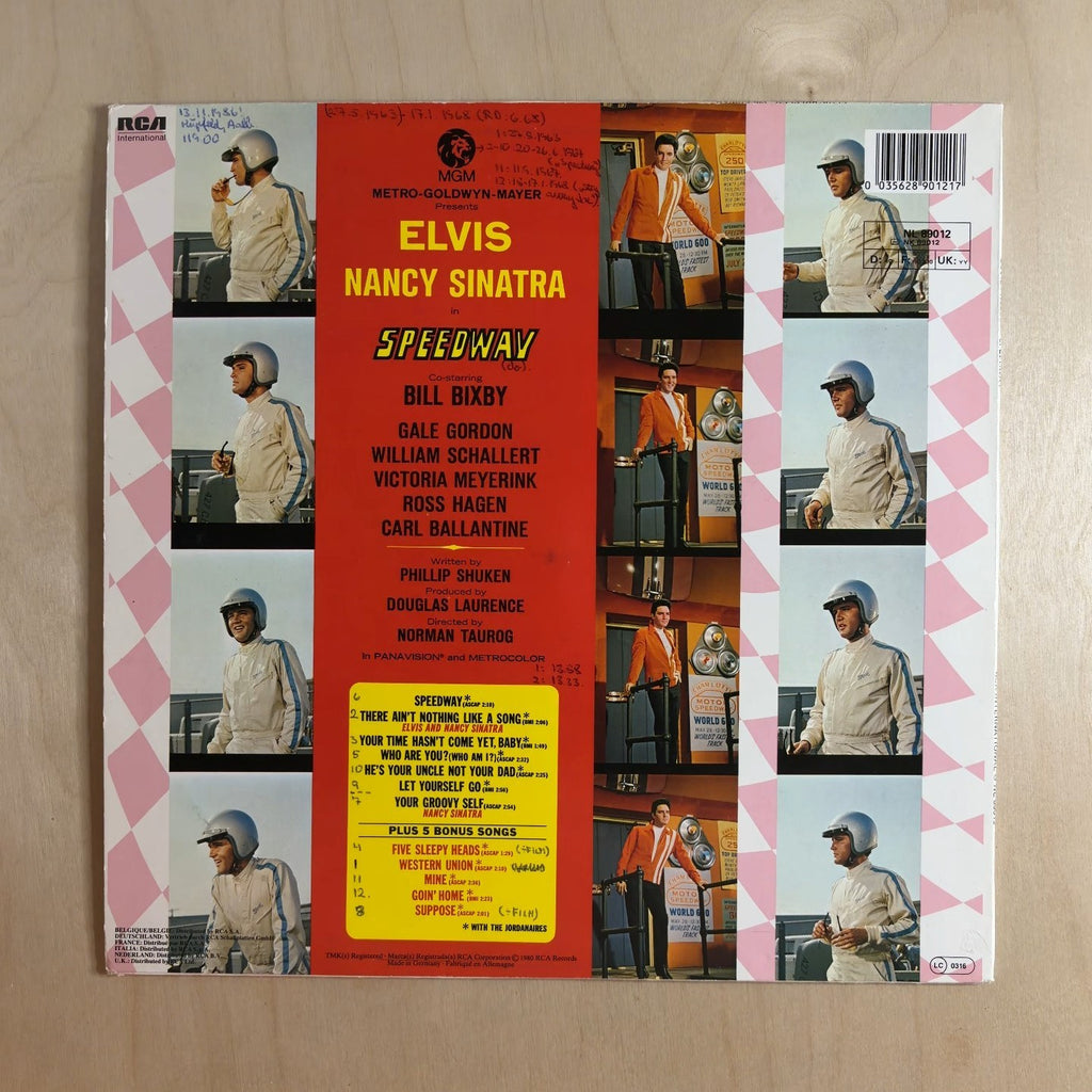 Elvis Presley – Speedway – back cover
