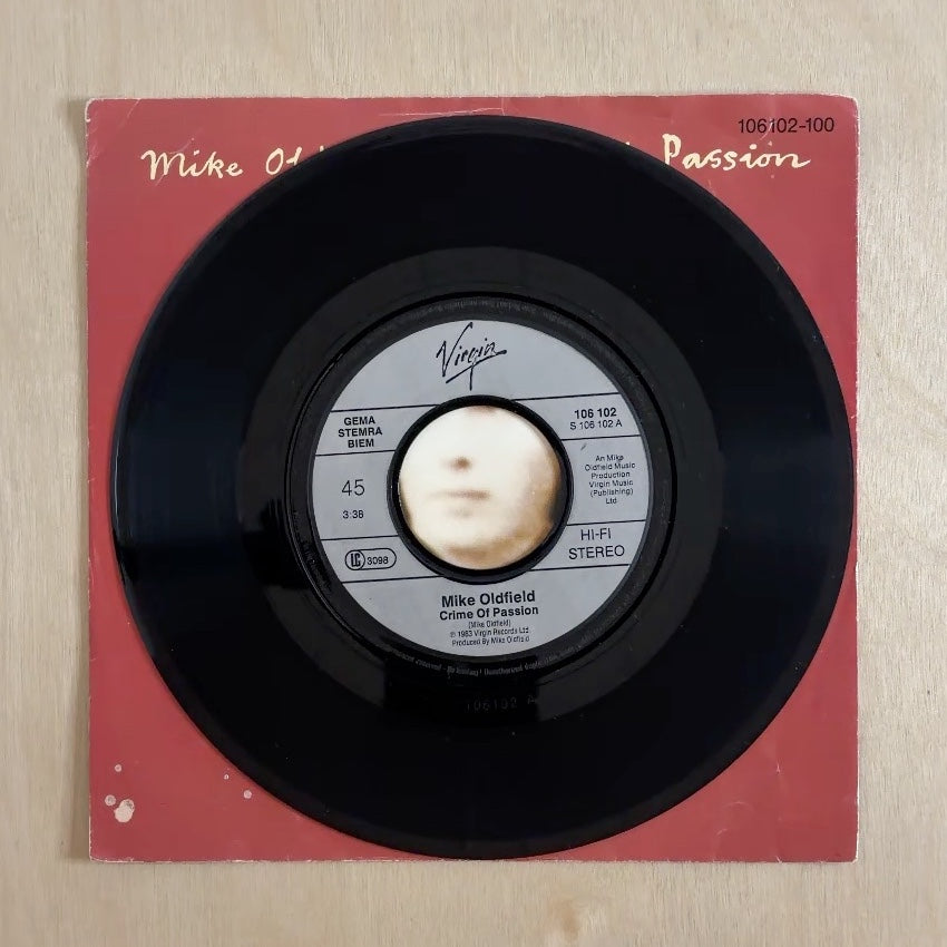 Mike Oldfield – Crime Of Passion – record label