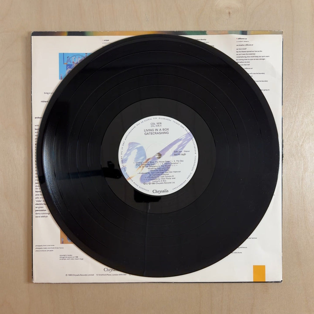 Living In A Box – Gatecrashing – record label
