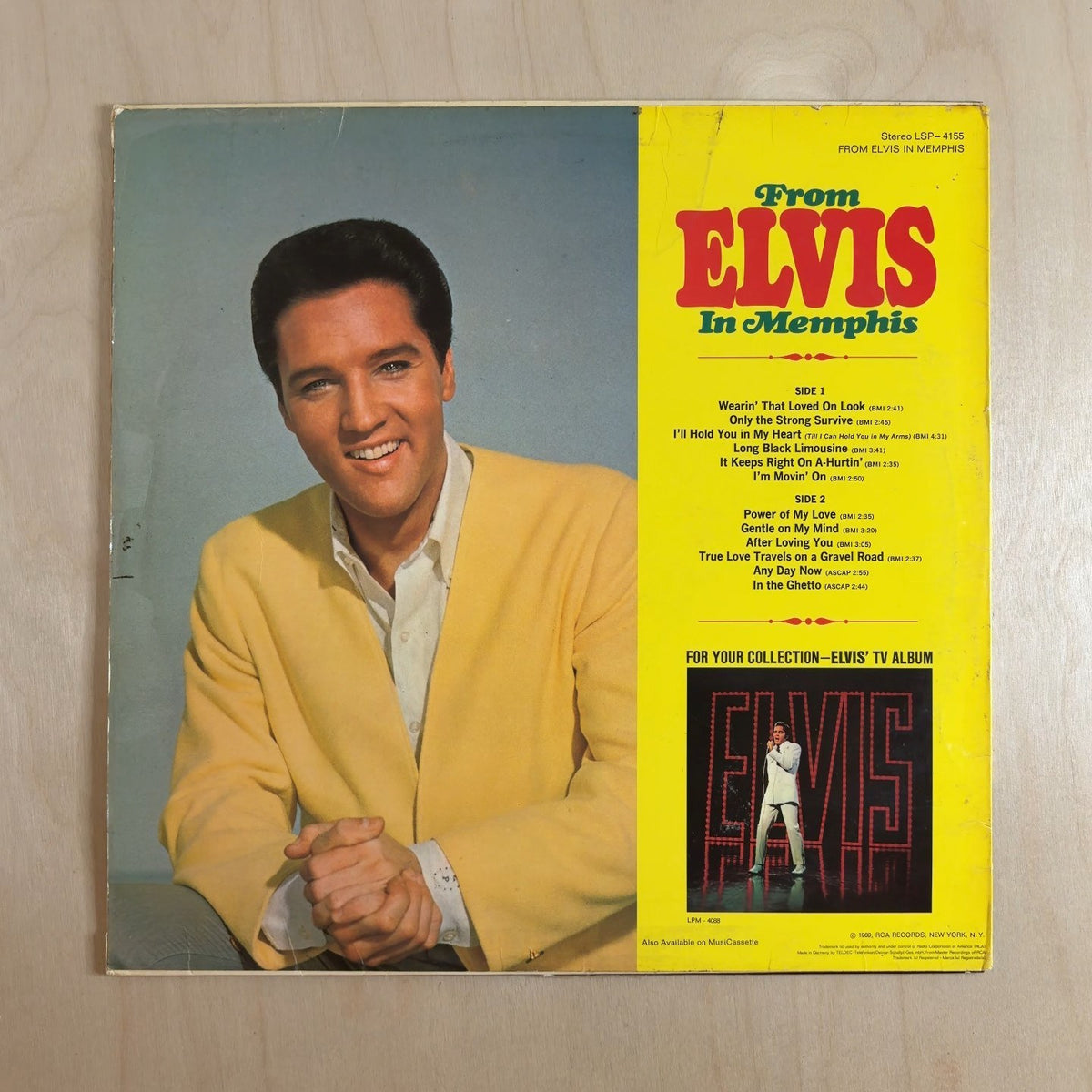 Elvis Presley – From Elvis In Memphis – back cover