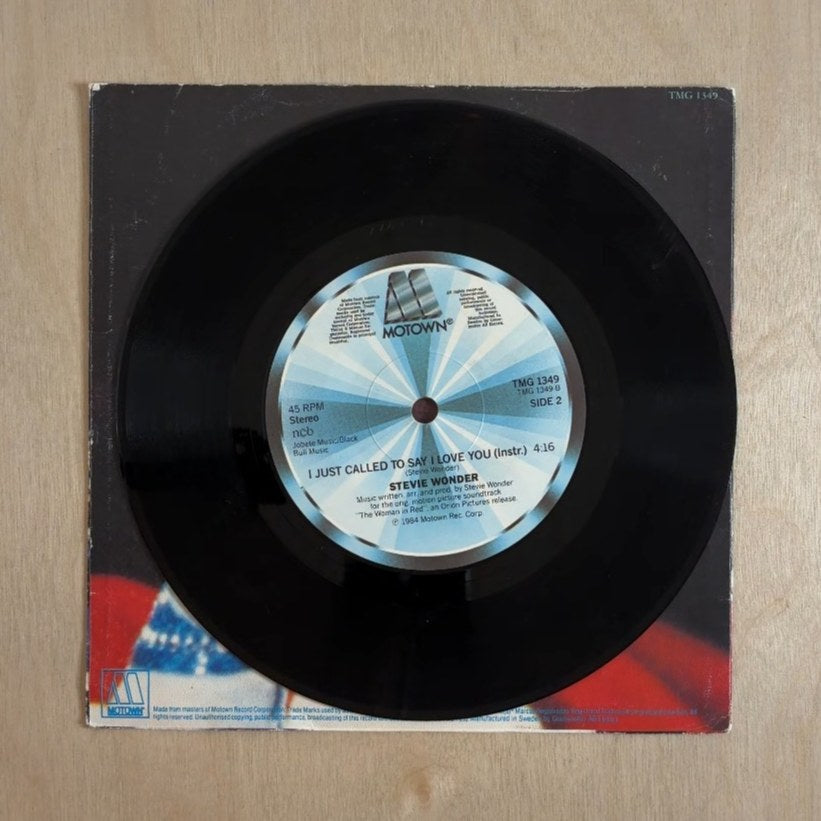 Stevie Wonder – I Just Called To Say I Love You – record label