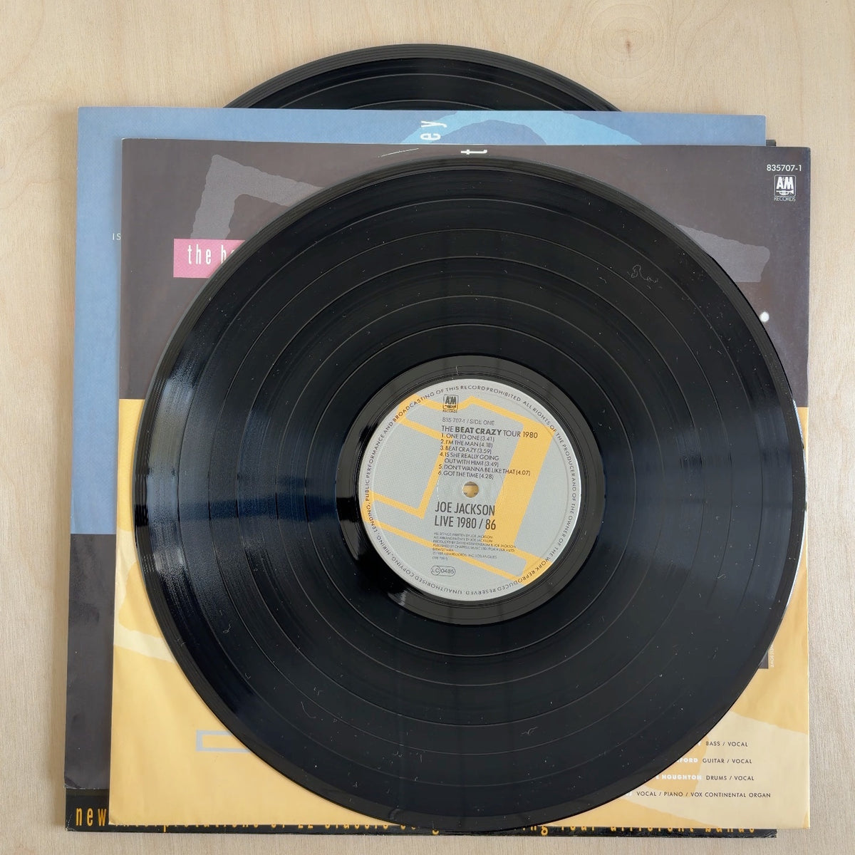Joe Jackson – Live 1980/86 – record label