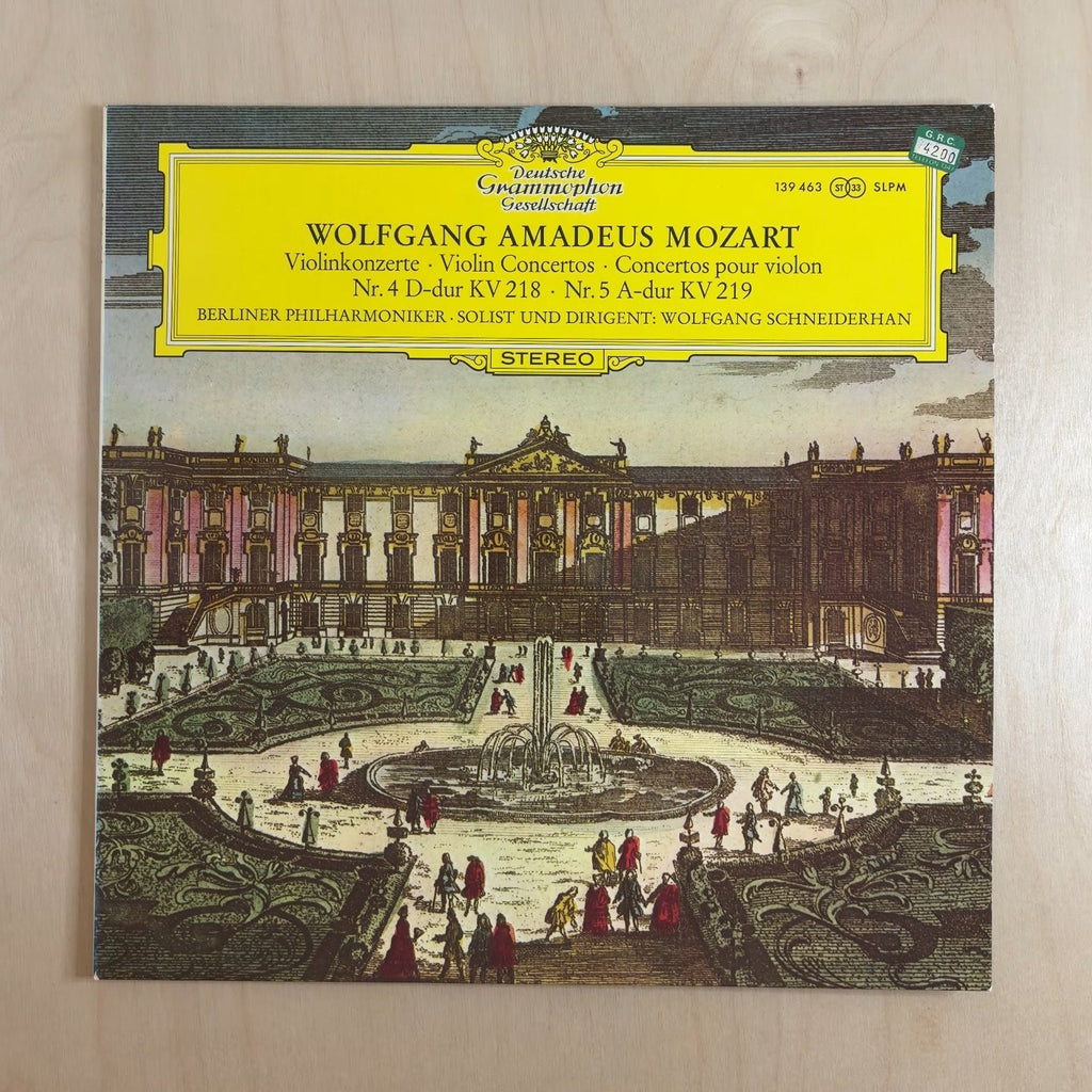 Wolfgang Amadeus Mozart, Berliner Philharmoniker, Wolfgang Schneiderhan – Violinkonzerte: Nr. 4 D-dur Kv 218 / Nr. 5 A-dur Kv 219 – front cover