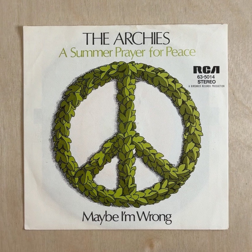 The Archies – A Summer Prayer For Peace – front cover