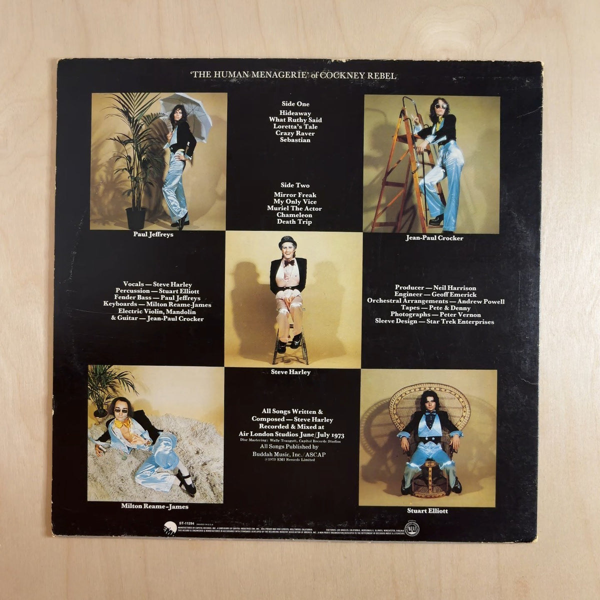 Cockney Rebel – The Human Menagerie – back cover