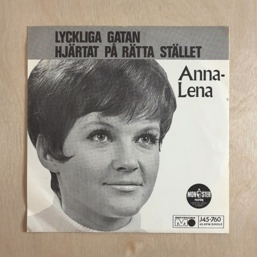 Anna-Lena Löfgren – Lyckliga Gatan / Hjärtat På Rätta Stället – front cover