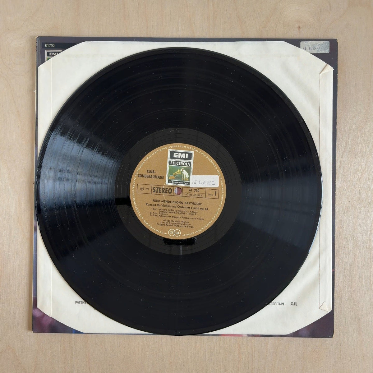 Felix Mendelssohn-Bartholdy, Yehudi Menuhin, London Symphony Orchestra, Rafael Frühbeck De Burgos – Konzert Für Violine Und Orchester E-moll / Konzert Für Violine Und Orchester D-moll – record label