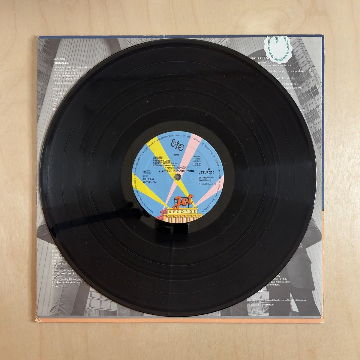 Electric Light Orchestra – Time – record label