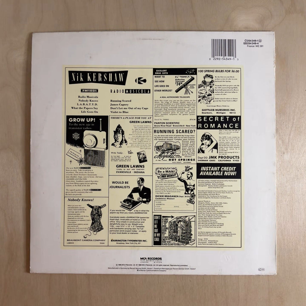 Nik Kershaw – Radio Musicola – back cover