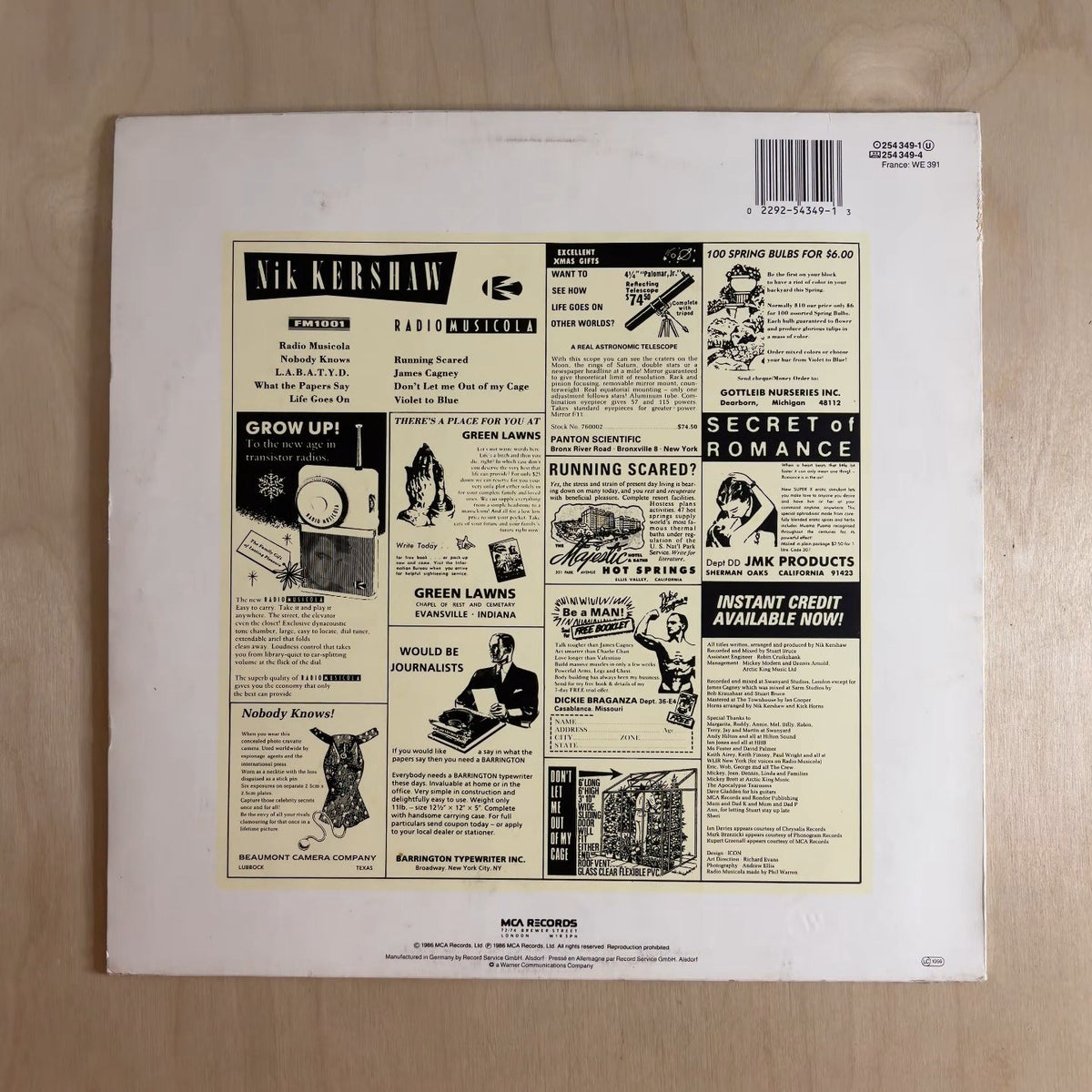 Nik Kershaw – Radio Musicola – back cover
