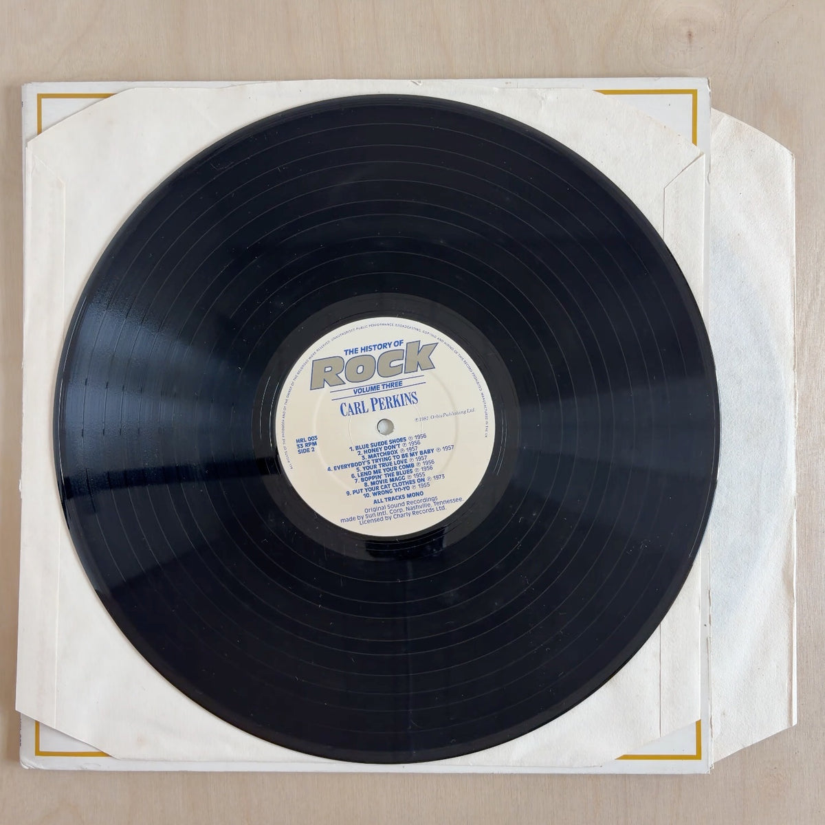 Jerry Lee Lewis, Carl Perkins, Eddie Cochran, The Platters – The History Of Rock (Volume Three) – record label